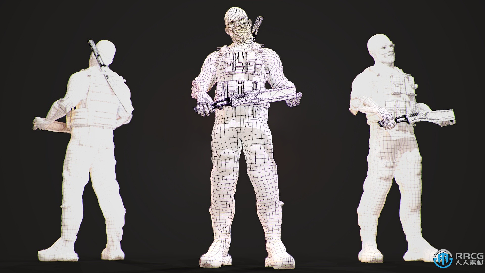 半机械人钢骨雇佣兵角色Unreal Engine游戏素材资源