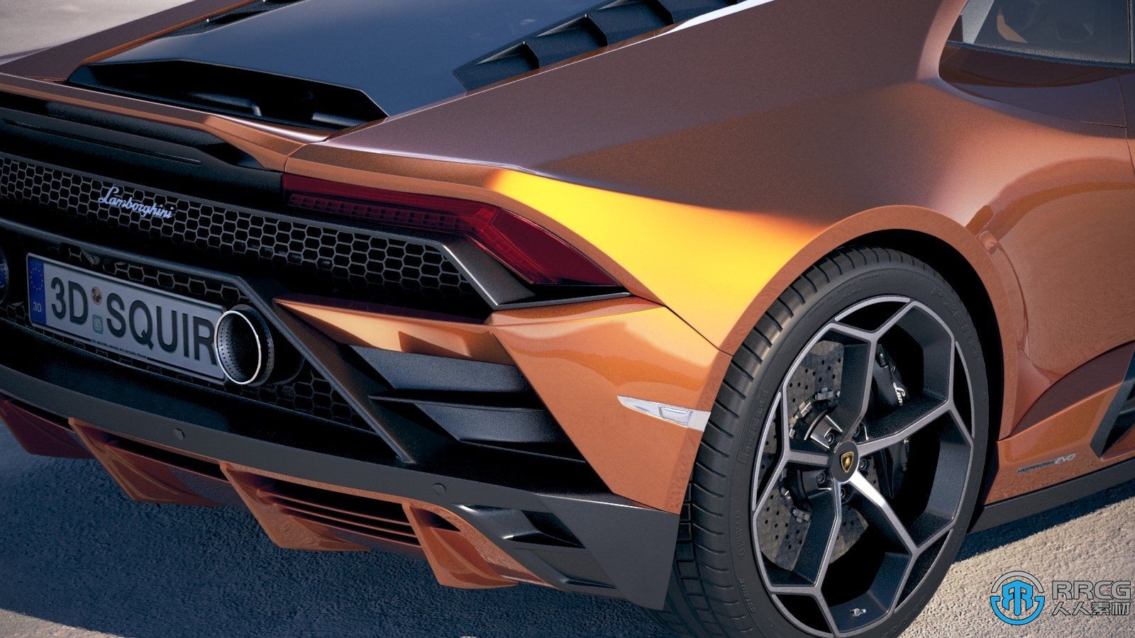 兰博基尼Lamborghini Huracan Evo 2019款超跑汽车3D模型