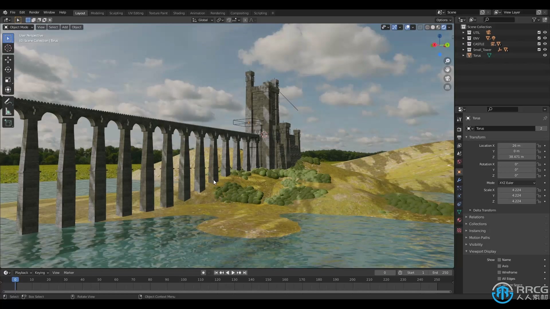Blender与PS概念艺术场景设计实例制作视频教程