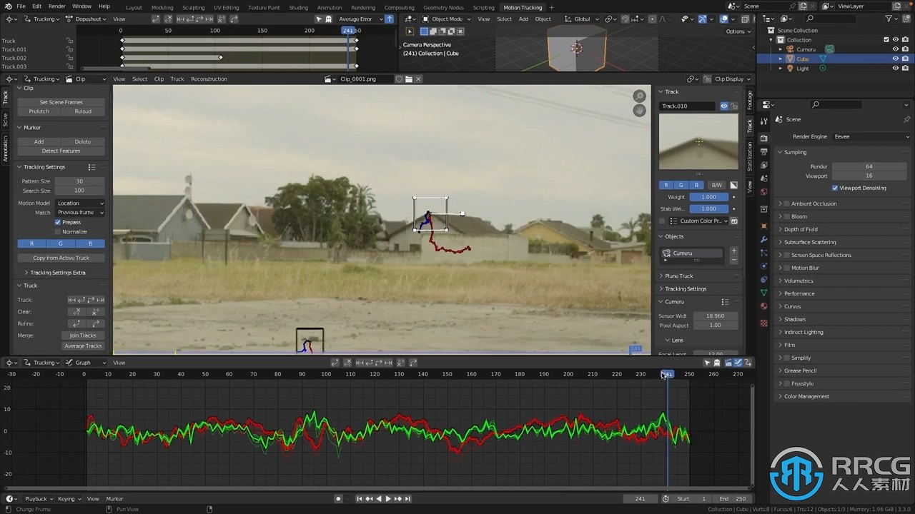 Blender 3D相机跟踪核心技术大师班视频教程
