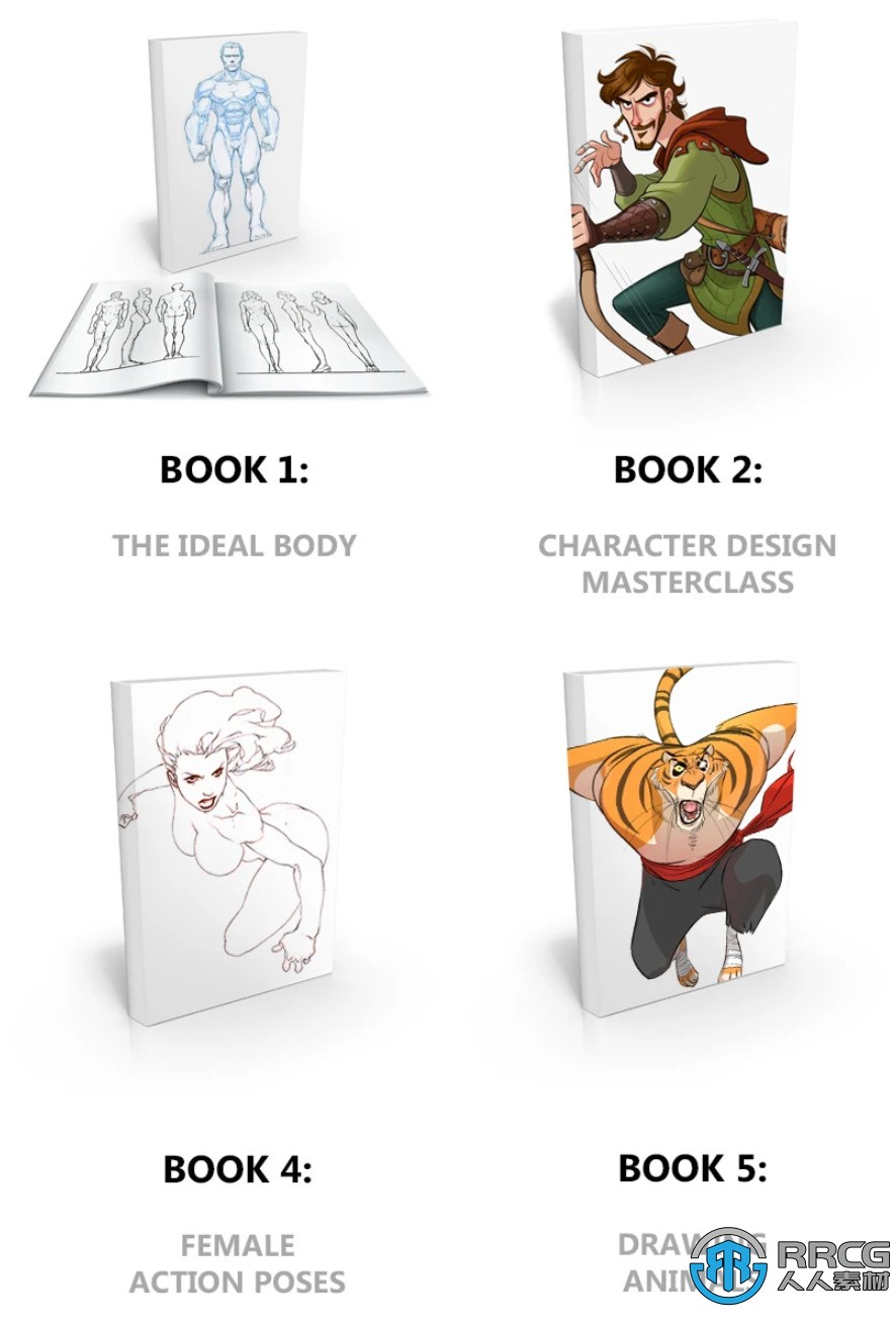 歐美動漫藝術大師人物解剖學動作姿勢藝術書籍1-8冊合集