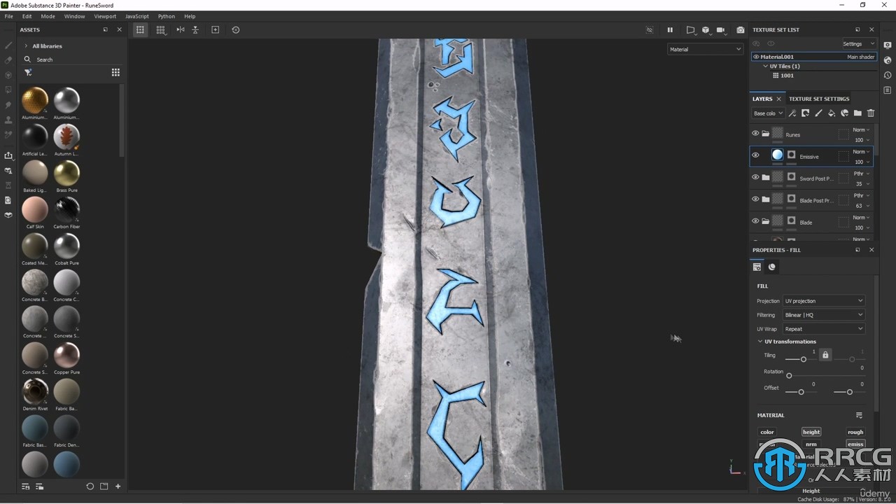 Substance Painter符文之剑游戏资产纹理贴图制作视频教程
