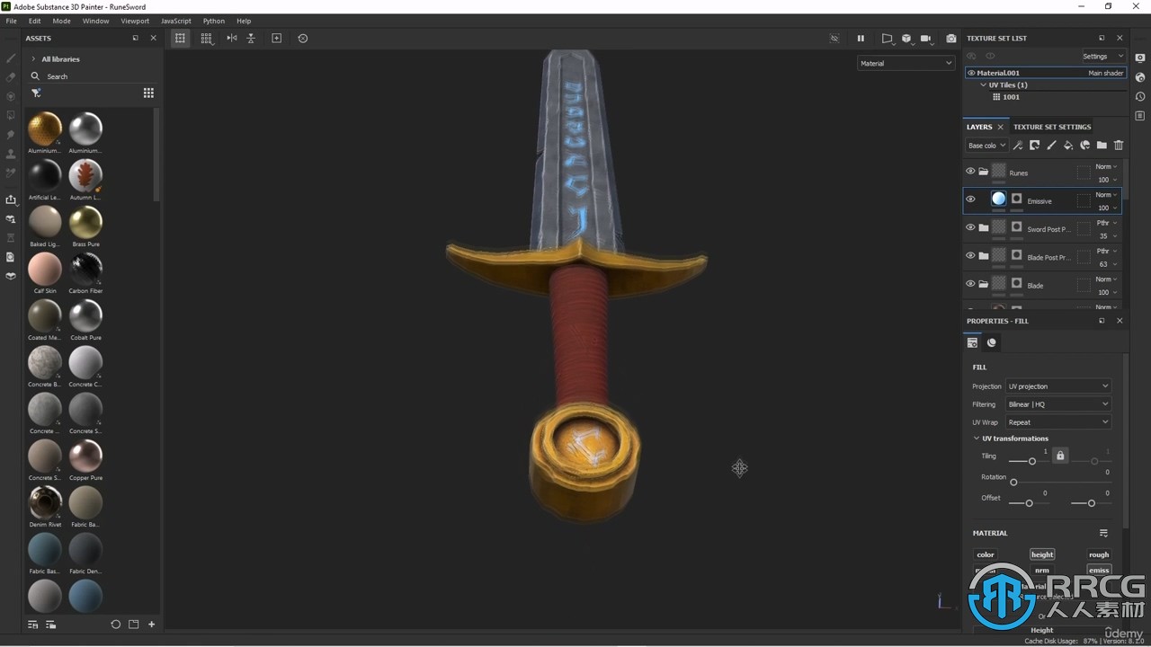 Substance Painter符文之剑游戏资产纹理贴图制作视频教程