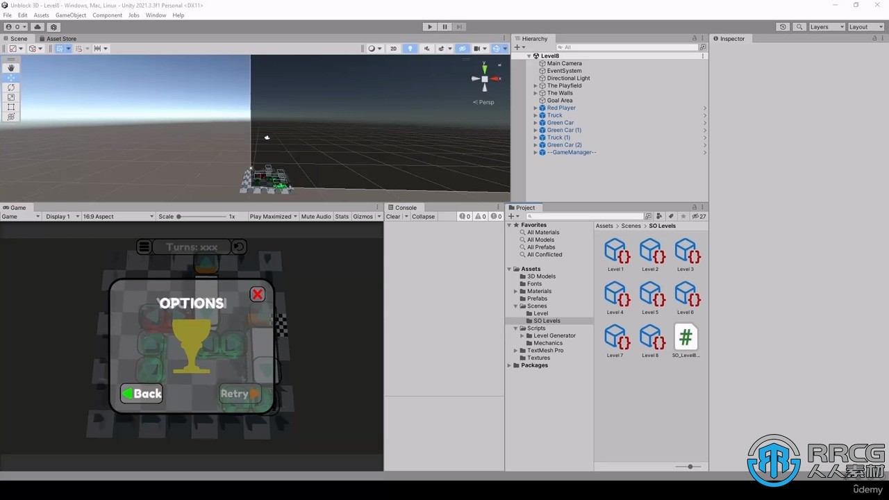 Unity益智棋盘游戏实例制作训练视频教程