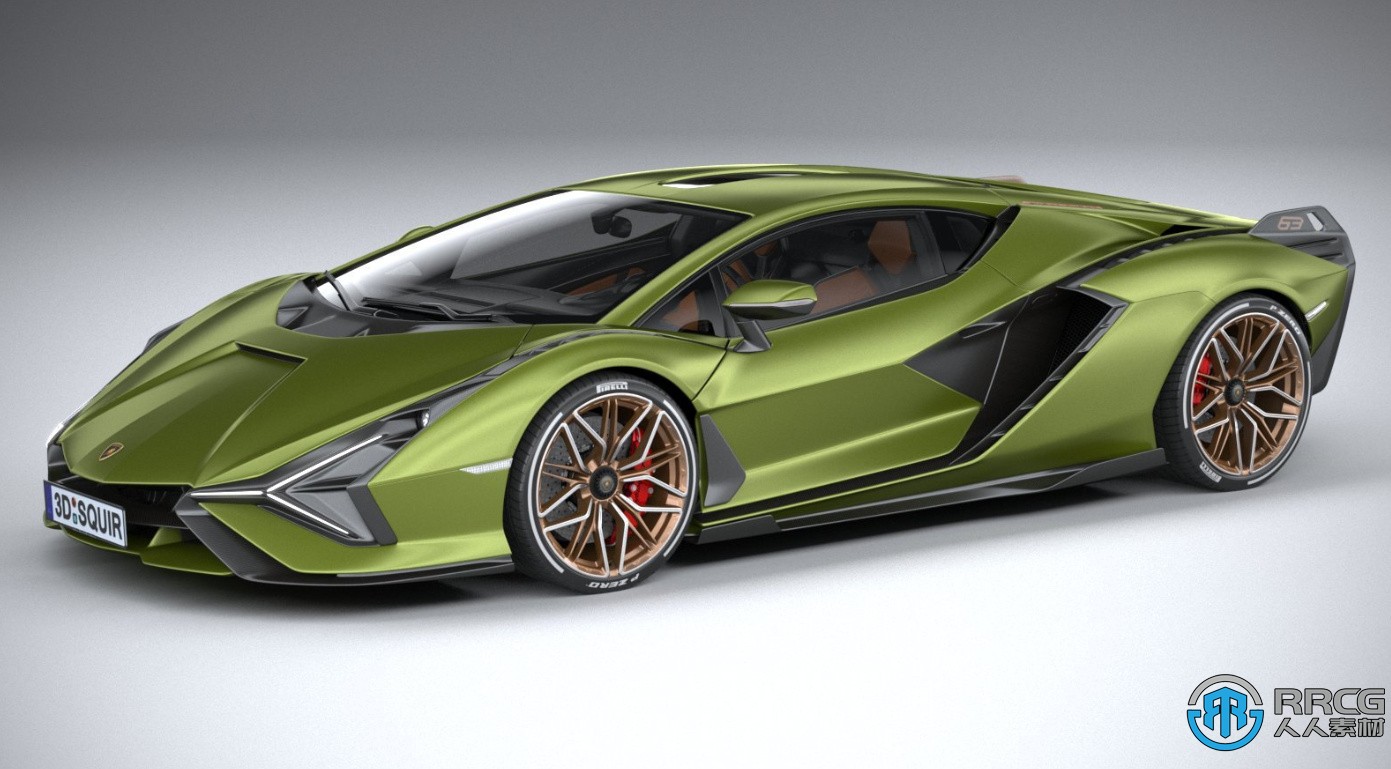 蘭博基尼Lamborghini Sian 2020款超跑汽車3D模型