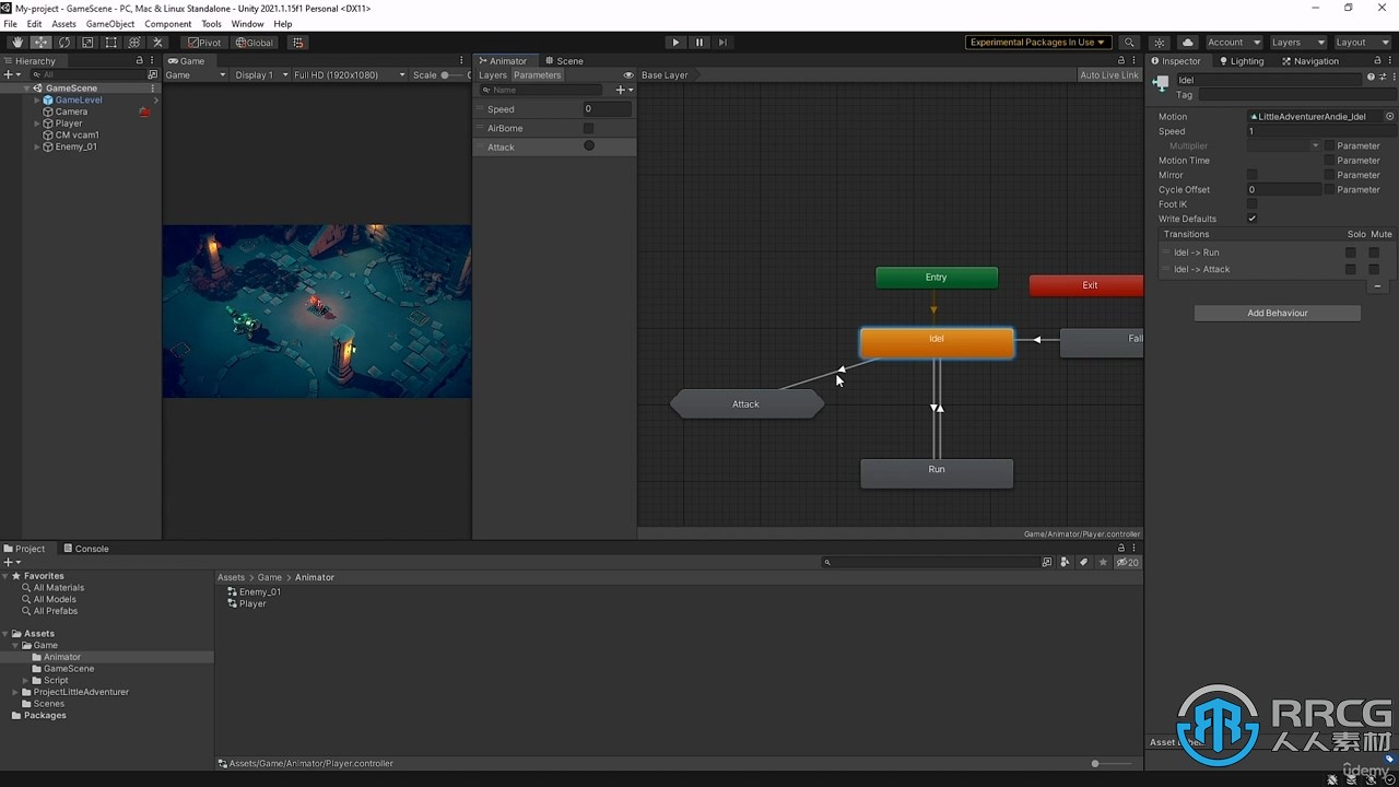 Unity 3D动作游戏项目实例制作视频教程