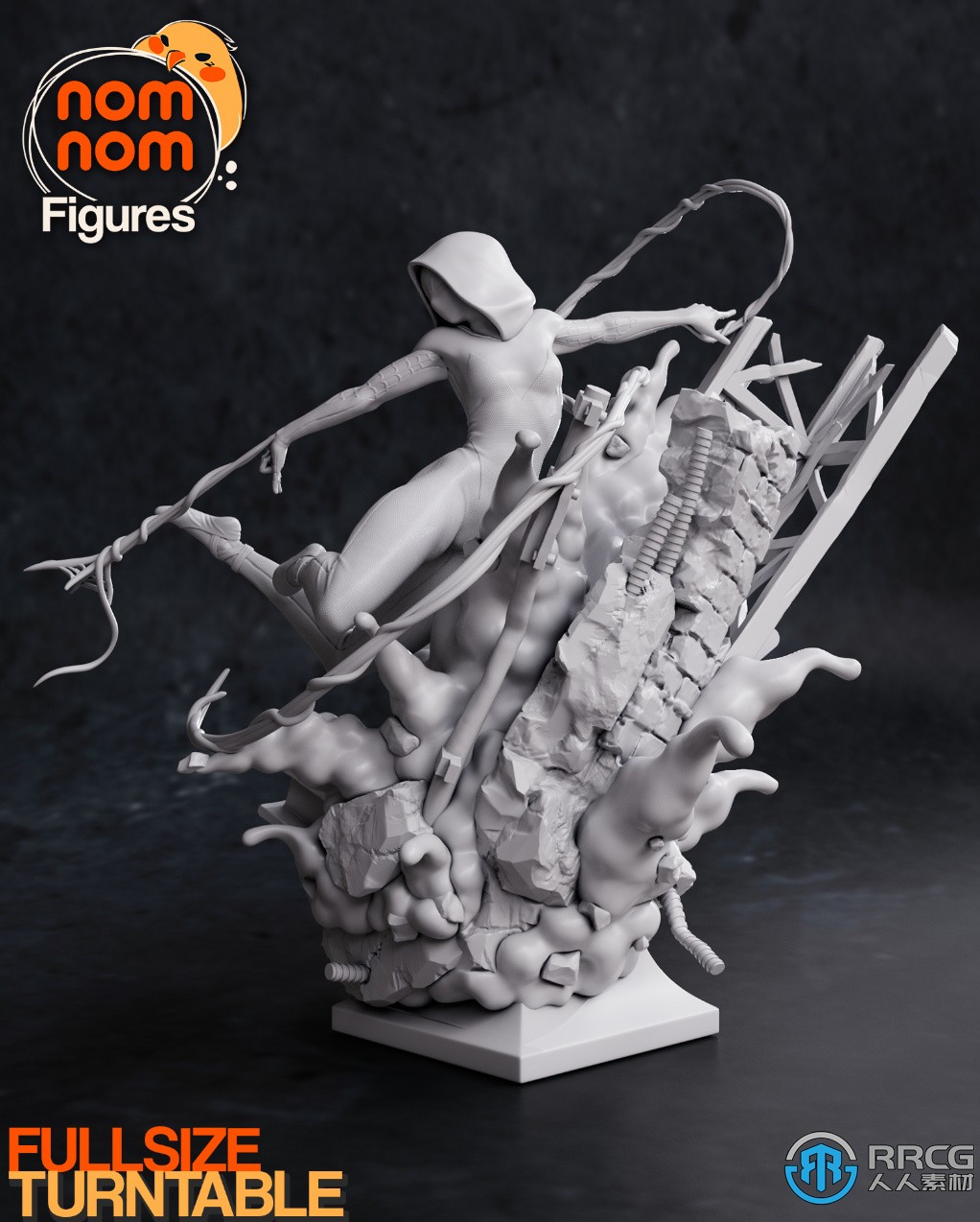 蜘蛛侠平行宇宙动画角色格温史黛西雕塑3D打印模型