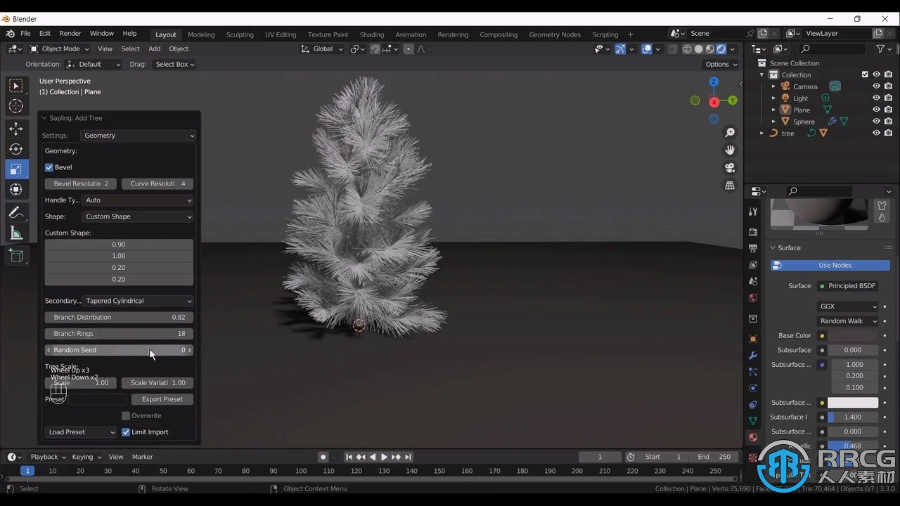 Blender圣诞树场景完整实例制作视频教程
