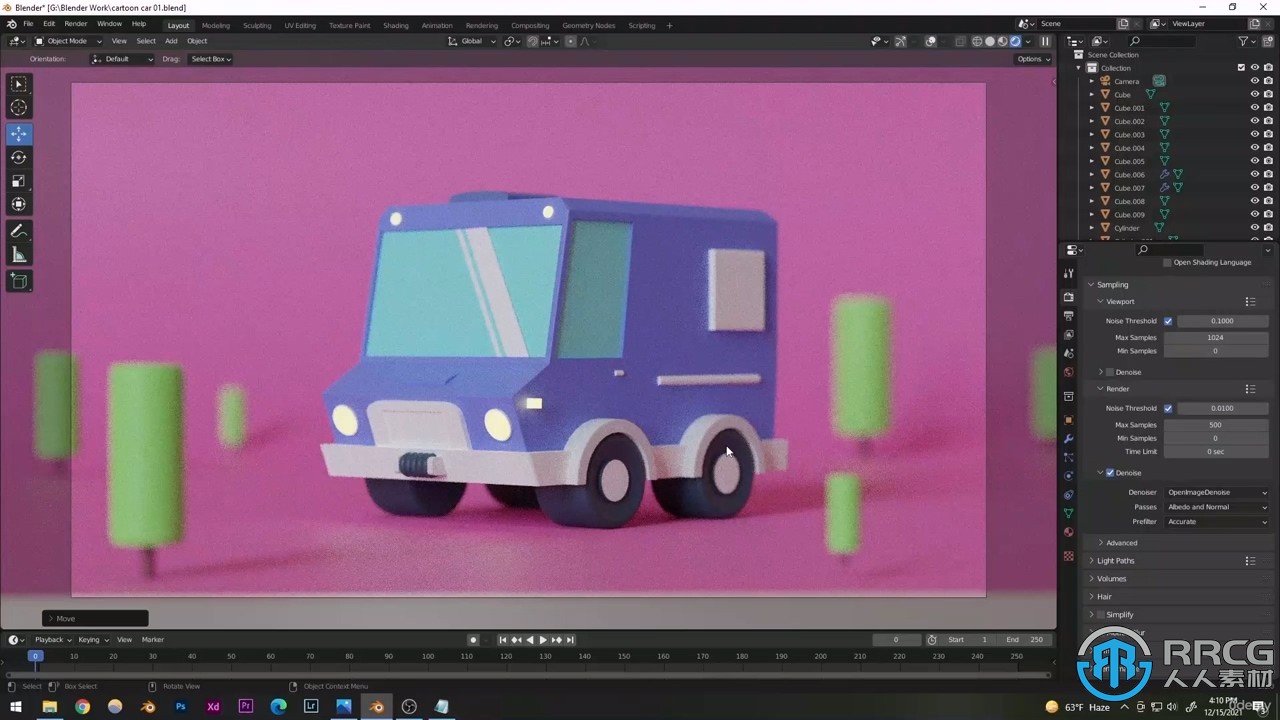 Blender卡通风格化场景建模与渲染实例制作视频教程