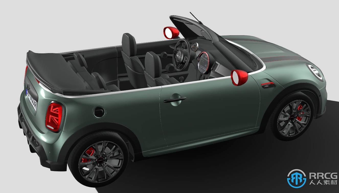 宝马Mini Cooper JCW Convertible 2022款汽车3D模型
