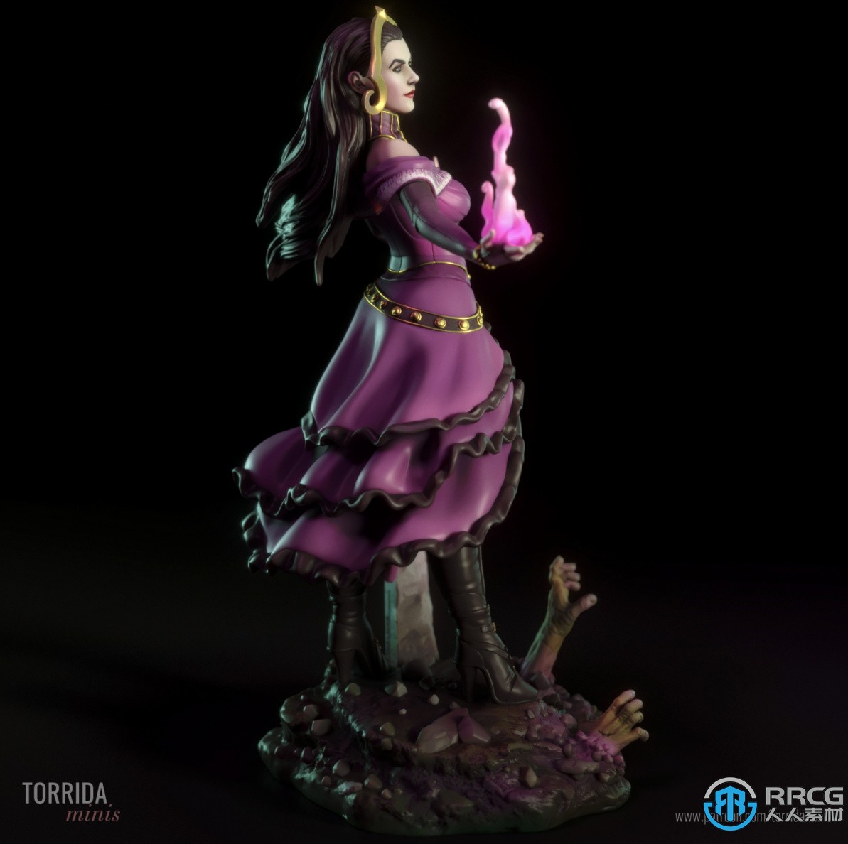 万智牌游戏角色莉莲娜维斯雕塑3D打印模型