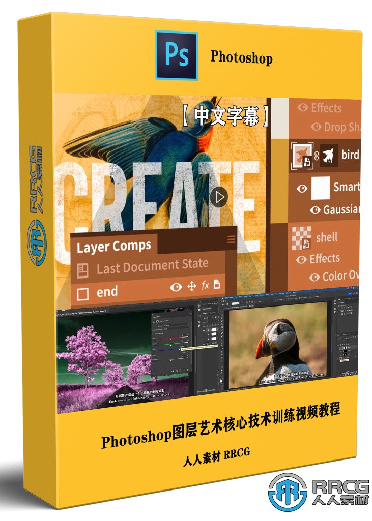 【中文字幕】Photoshop圖層藝術核心技術訓練視頻教程