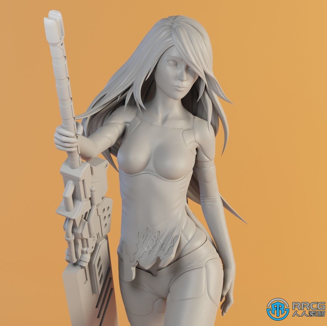 A2尤尔哈尼尔机械纪元游戏角色雕塑3D打印模型