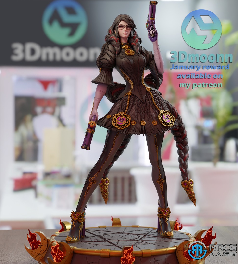 贝优妮塔猎天使魔女游戏角色雕塑3D打印模型