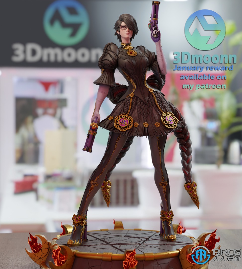 贝优妮塔猎天使魔女游戏角色雕塑3D打印模型