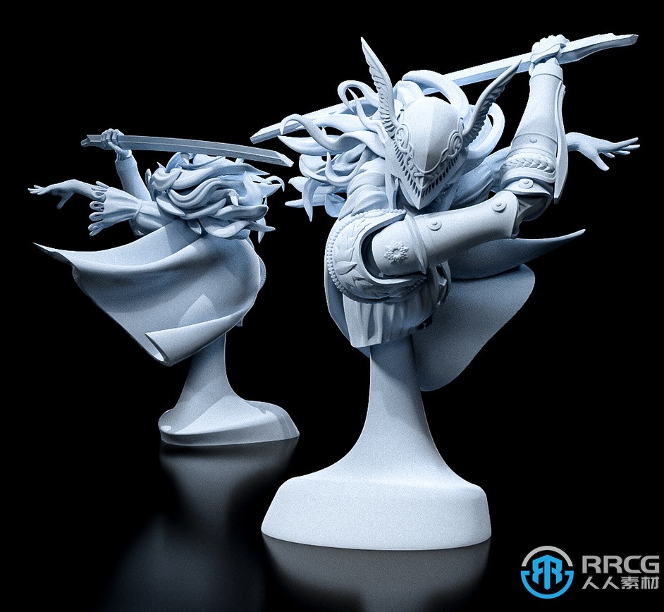 玛莲妮亚战斗姿势艾尔登法环游戏角色雕塑3D打印模型