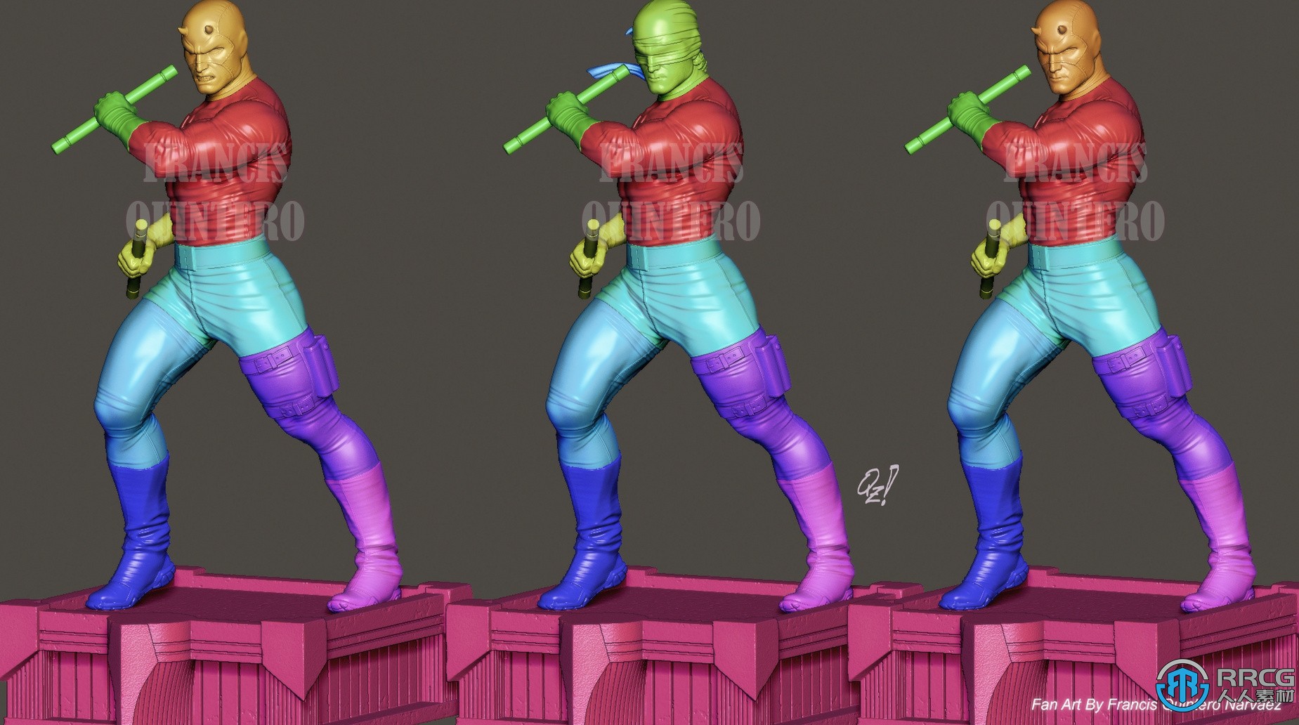夜魔侠超胆侠漫威动漫影视角色雕塑3D打印模型