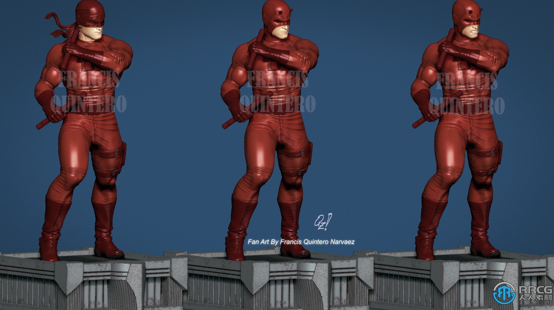 夜魔侠超胆侠漫威动漫影视角色雕塑3D打印模型