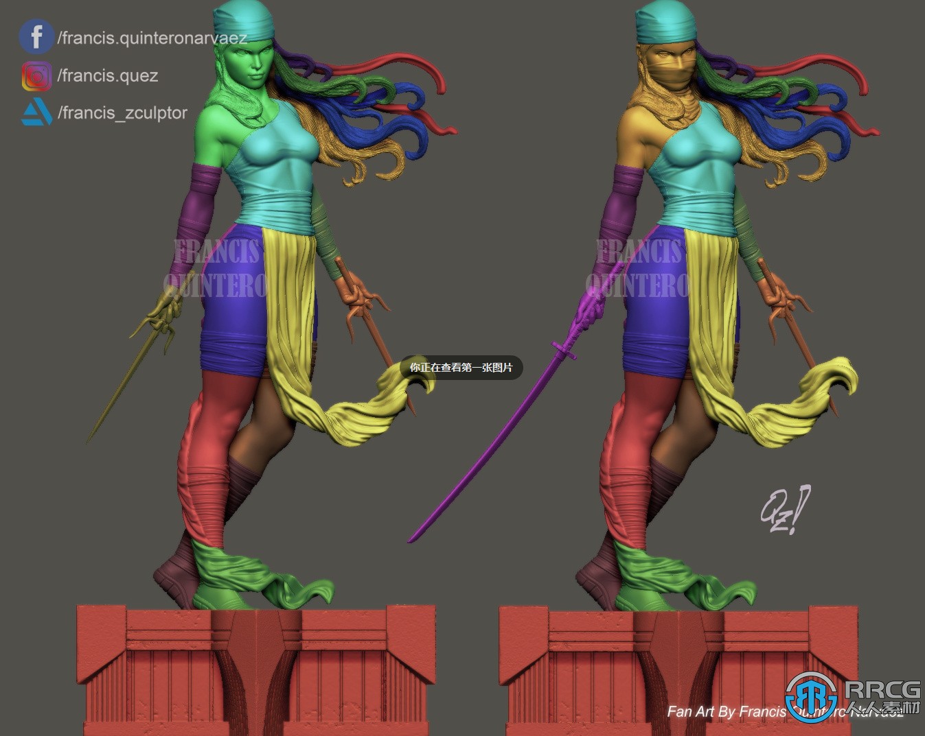 艾丽卡漫威影视动漫角色雕塑3D打印模型