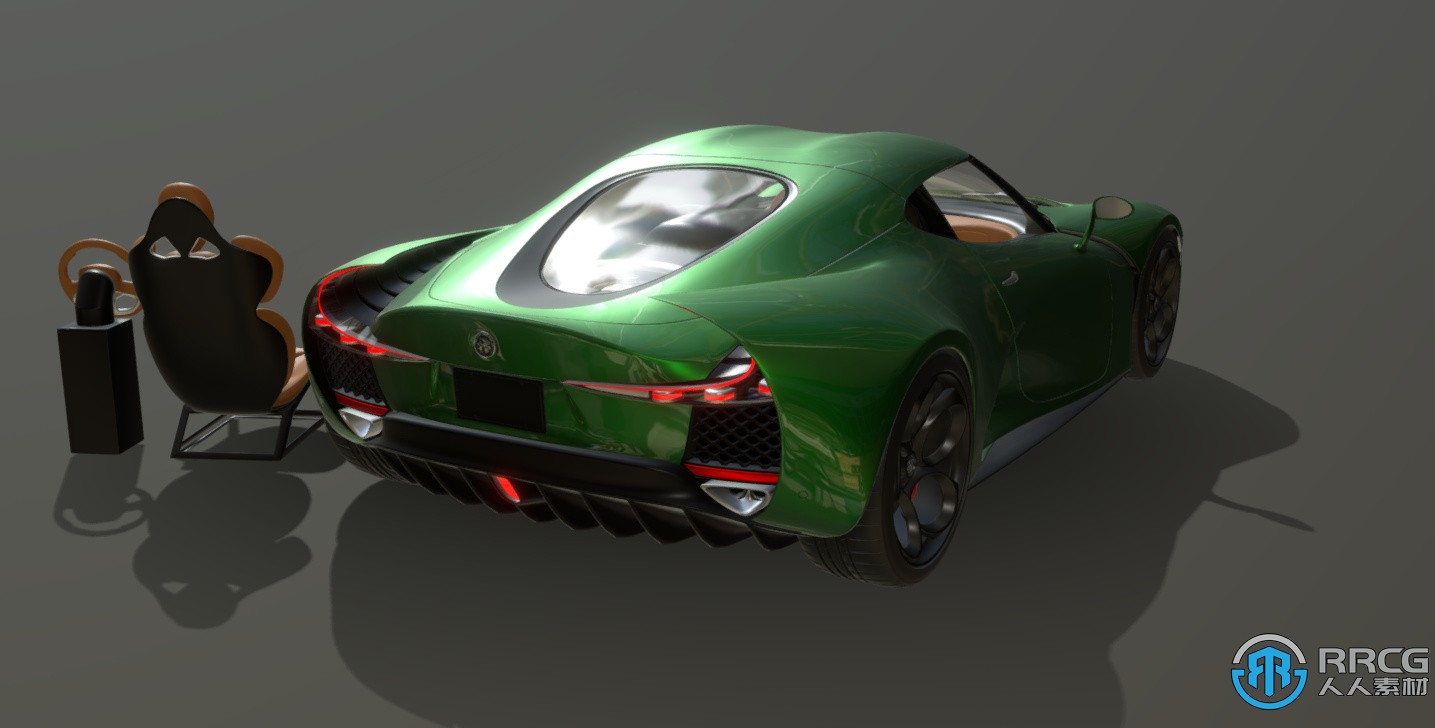 阿尔法罗密欧Alfa 6C概念超跑汽车3D模型