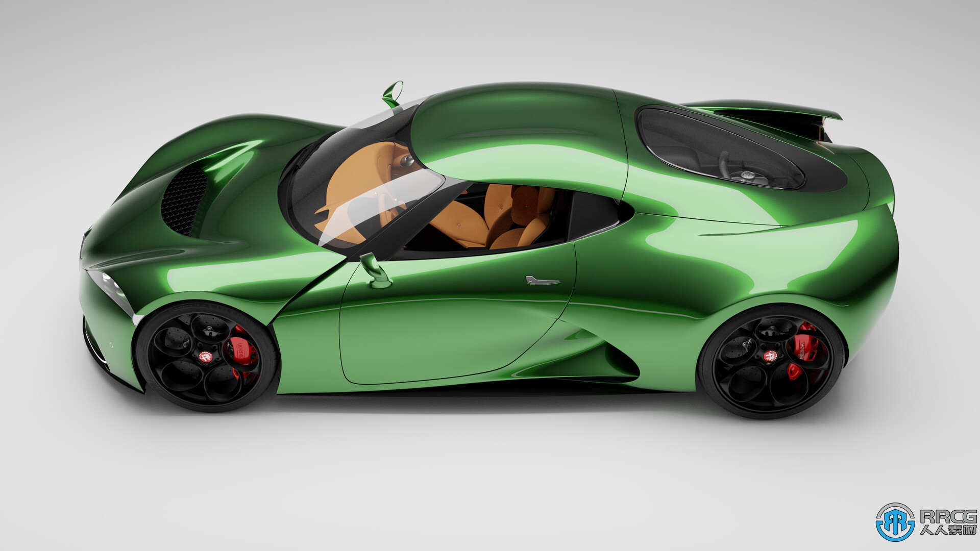 阿尔法罗密欧Alfa 6C概念超跑汽车3D模型