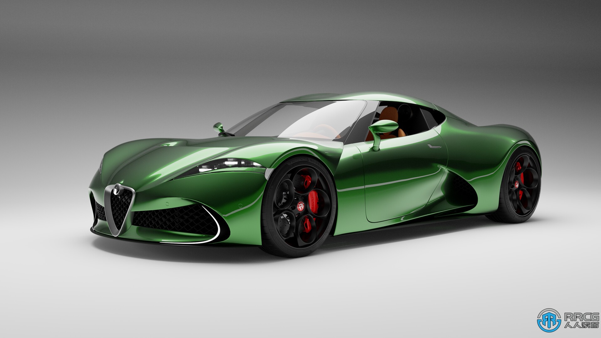 阿爾法羅密歐Alfa 6C概念超跑汽車3D模型