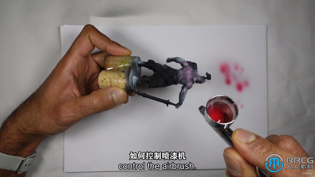 【中文字幕】如何组装和喷绘微缩模型雕塑手办视频教程