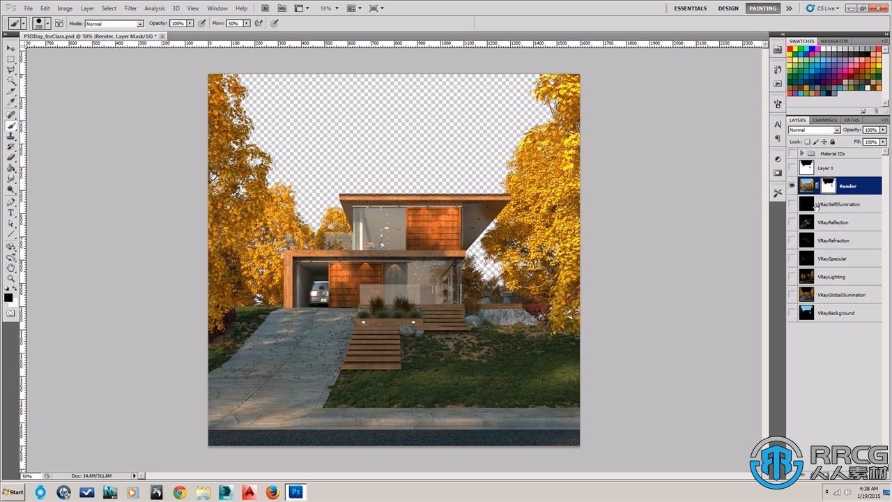 【中文字幕】Photoshop建筑后期渲染图处理视频教程