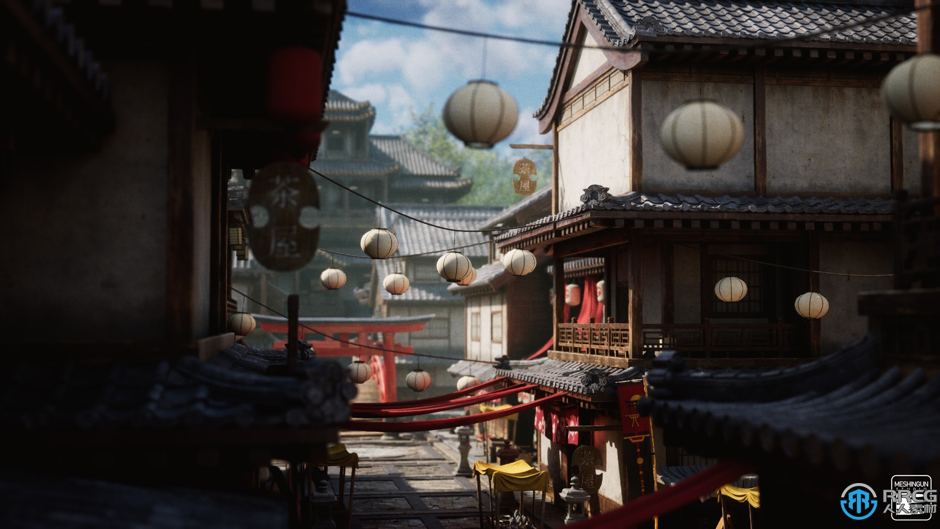 日本封建时代建筑景观环境场景Unreal Engine游戏素材资源