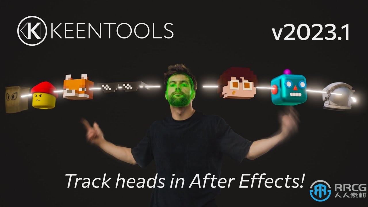 KeenTools发布了GeoTracker 3D跟踪AE插件2023.1版 新增人脸头部跟踪模型