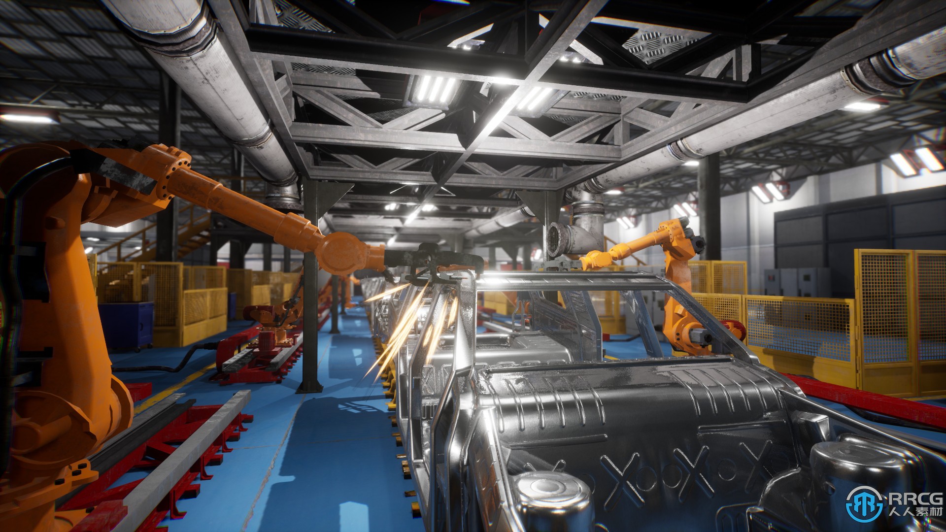 汽车组装焊接工厂环境场景Unreal Engine游戏素材资源