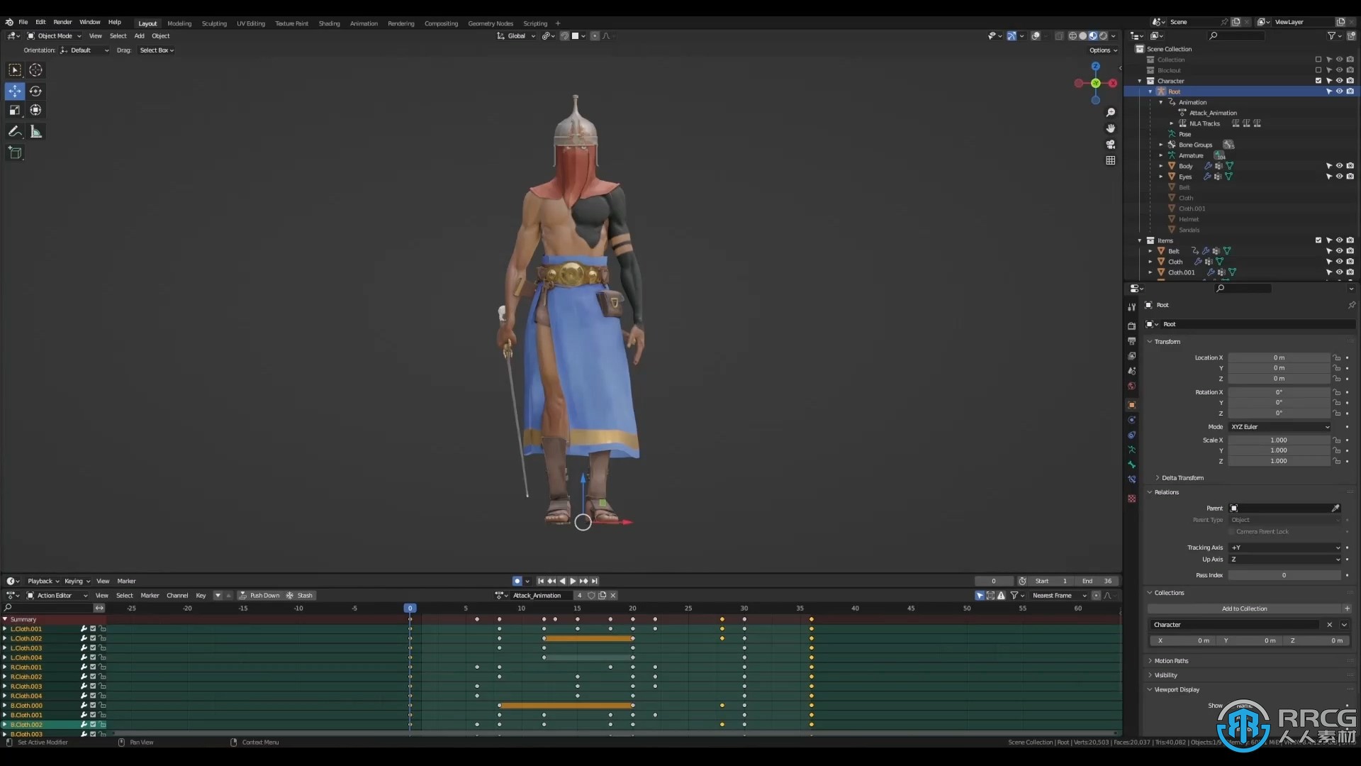 Blender游戏角色战斗动画完整制作视频教程
