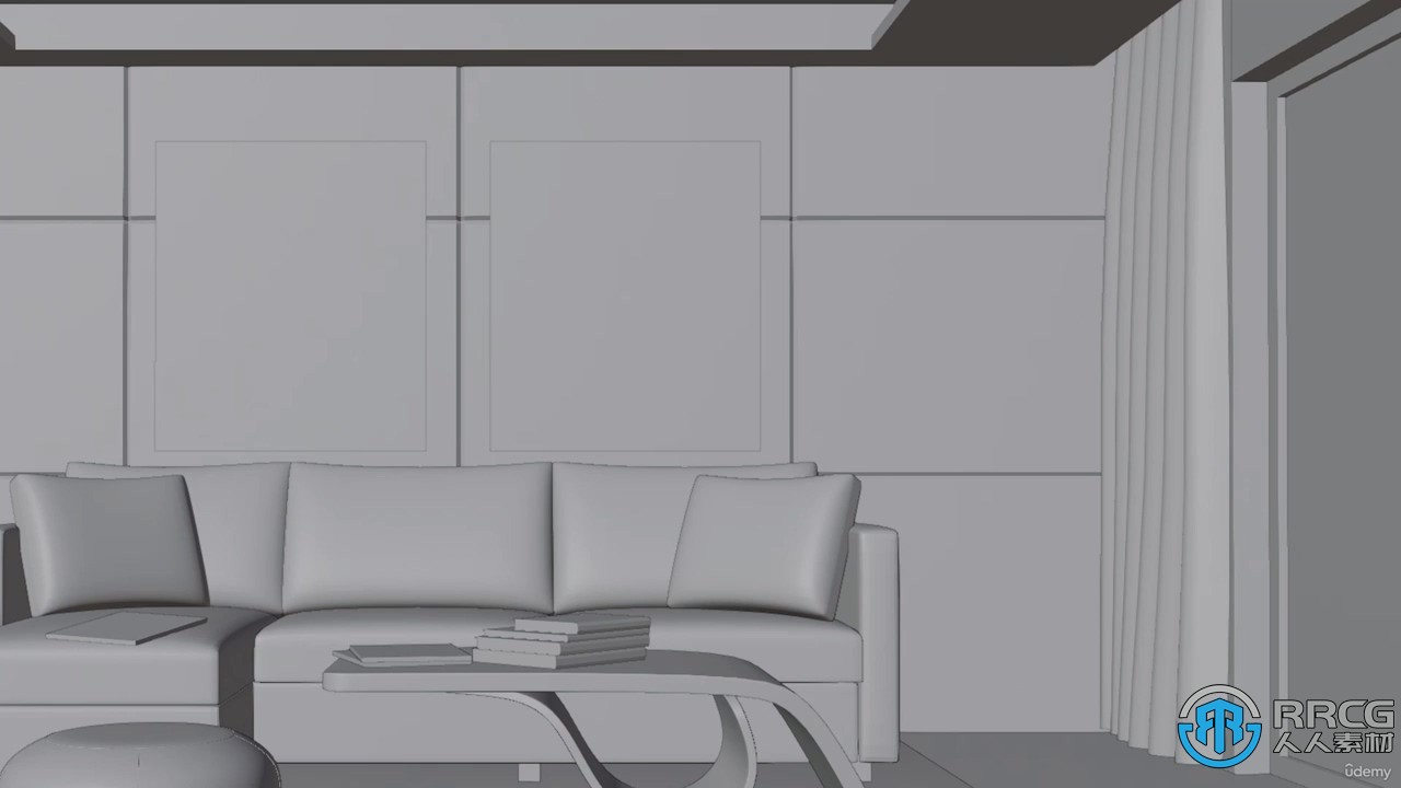 Blender室内客厅建模渲染完整技术训练视频教程