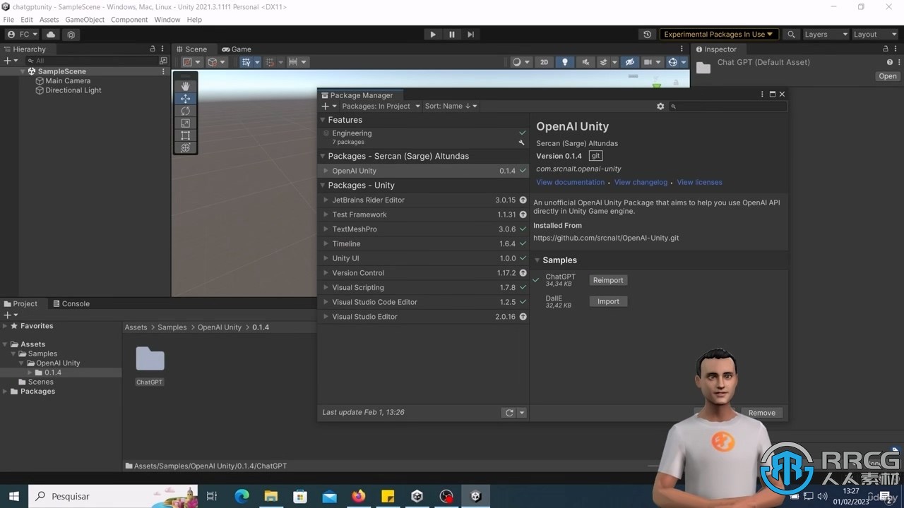Unity与ChatGPT人工智能游戏开发视频教程