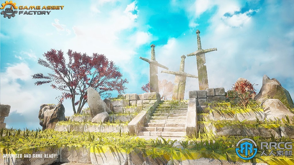 天空寺庙等距世界环境场景Unreal Engine游戏素材