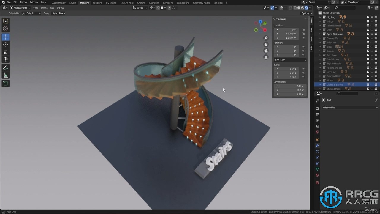 Blender 3D建模世界初学者训练营视频教程