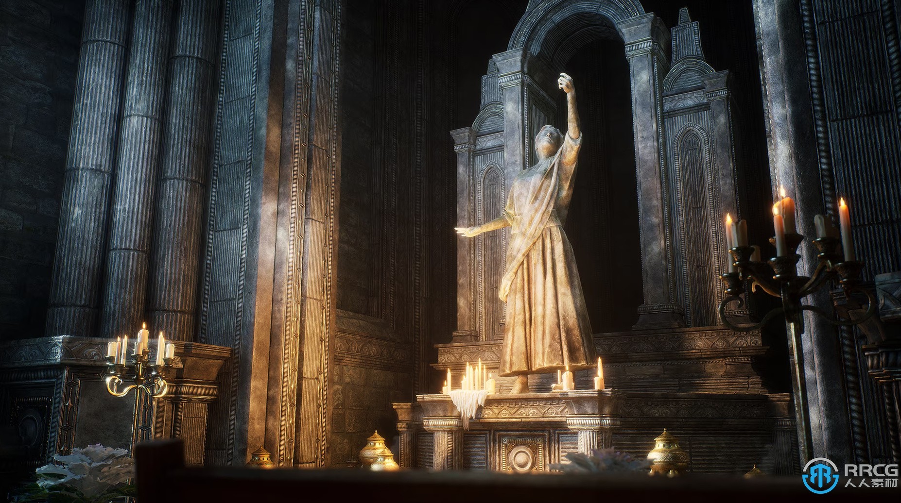 古代大教堂环境场景Unreal Engine游戏素材