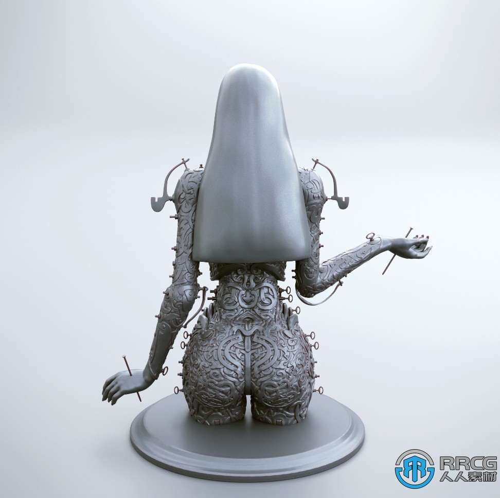 Mekanika机械女王概念艺术角色雕塑3D打印模型