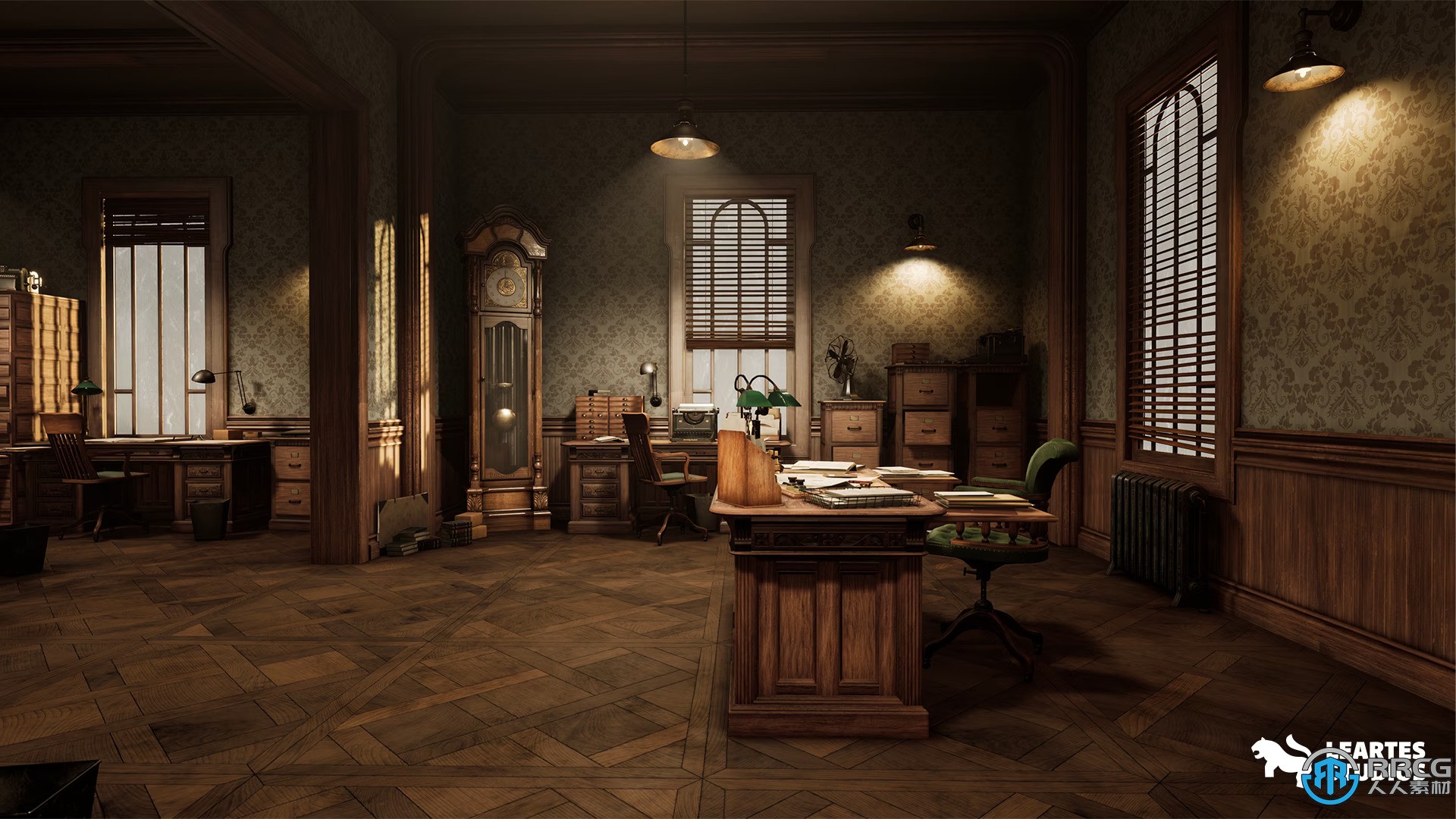 1900年办公环境场景Unreal Engine游戏素材