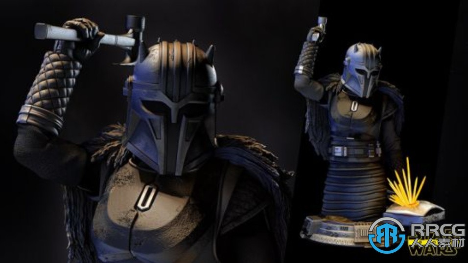 铁匠盔甲军械员《星球大战曼达洛人》影视角色雕塑3D打印模型