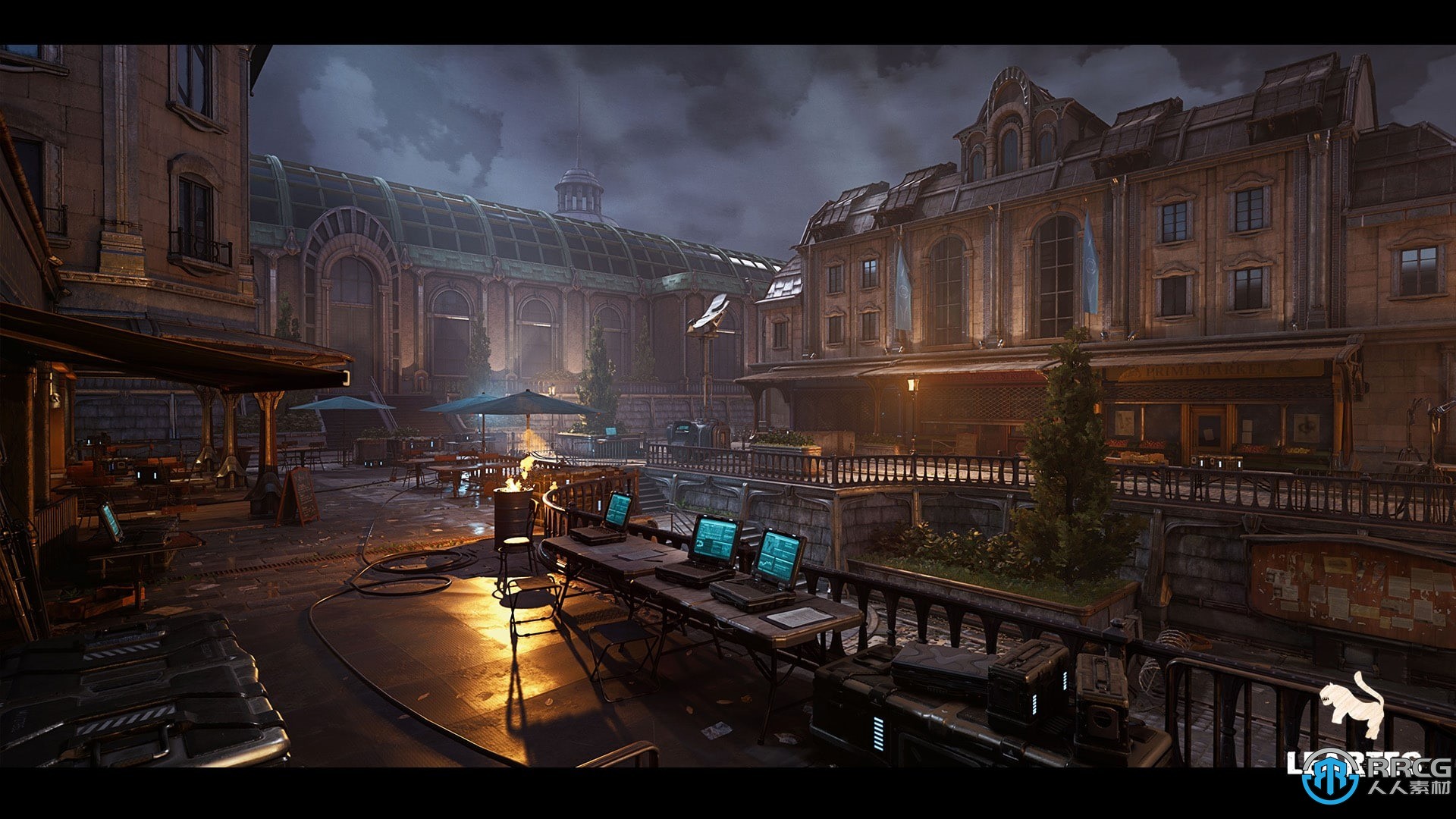 科幻未来派战争机器风格模块化环境场景Unreal Engine游戏素材