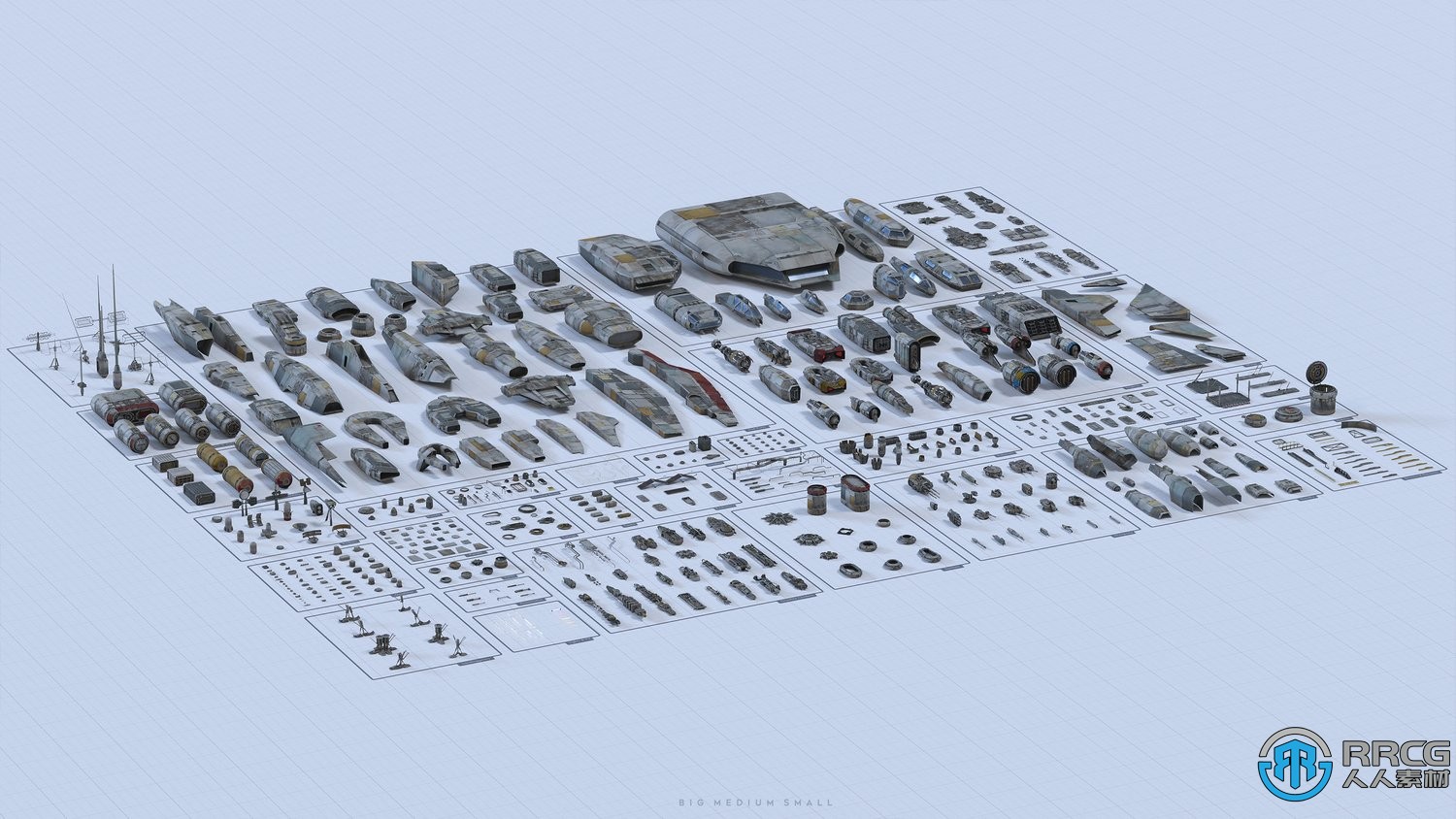 600组完整宇宙飞船星际舰队与相关人员3D模型合集