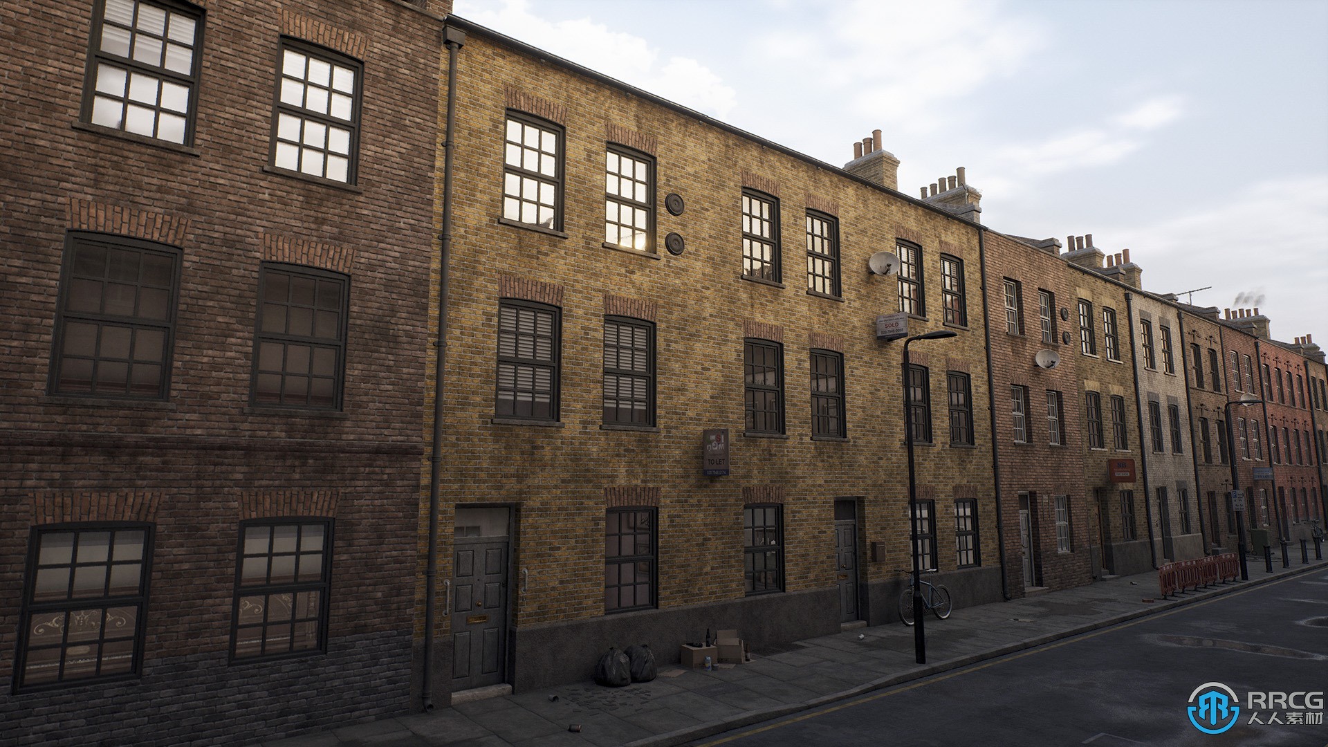 英国欧洲城市街道环境场景Unreal游戏素材