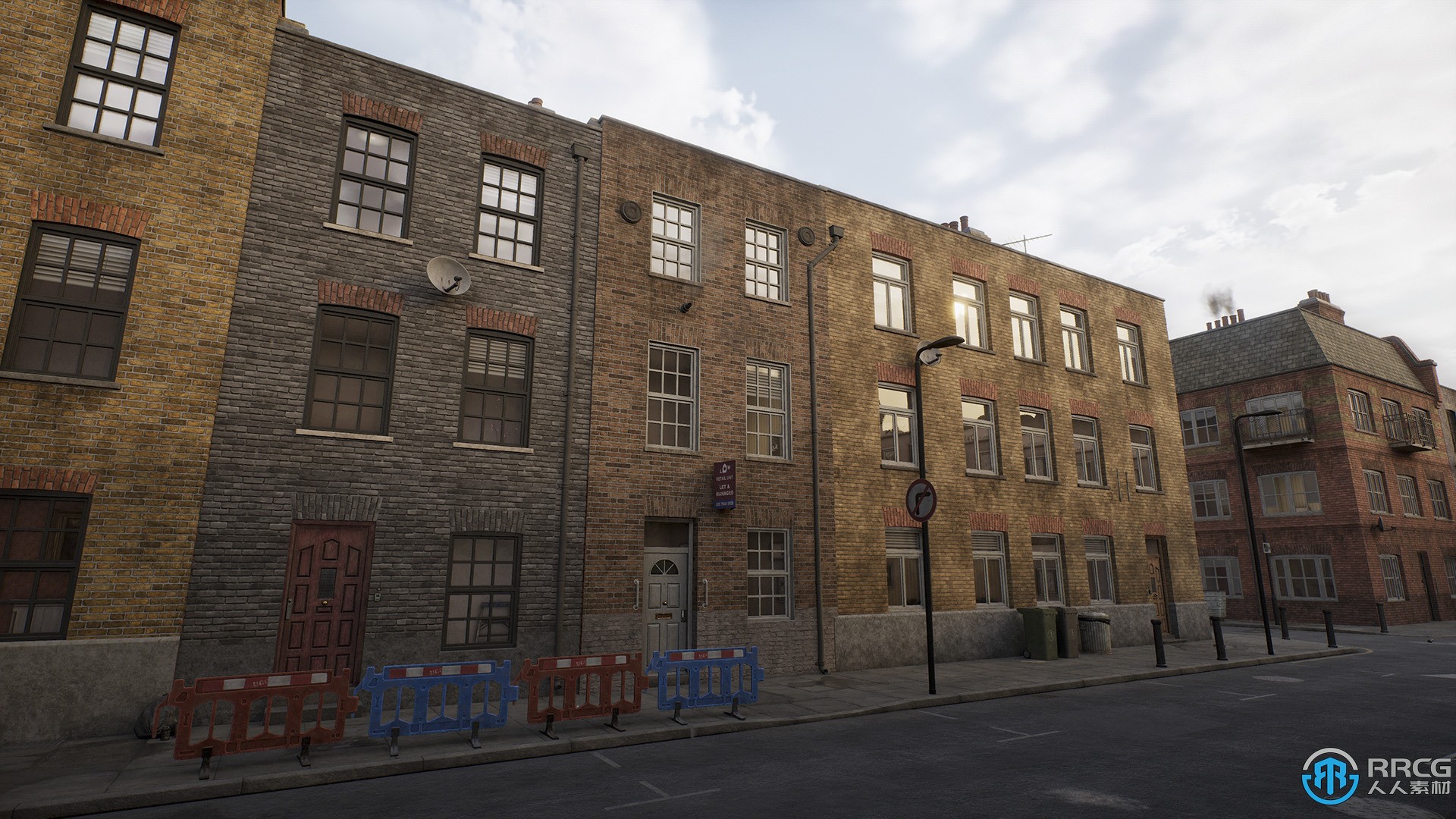 英国欧洲城市街道环境场景Unreal游戏素材