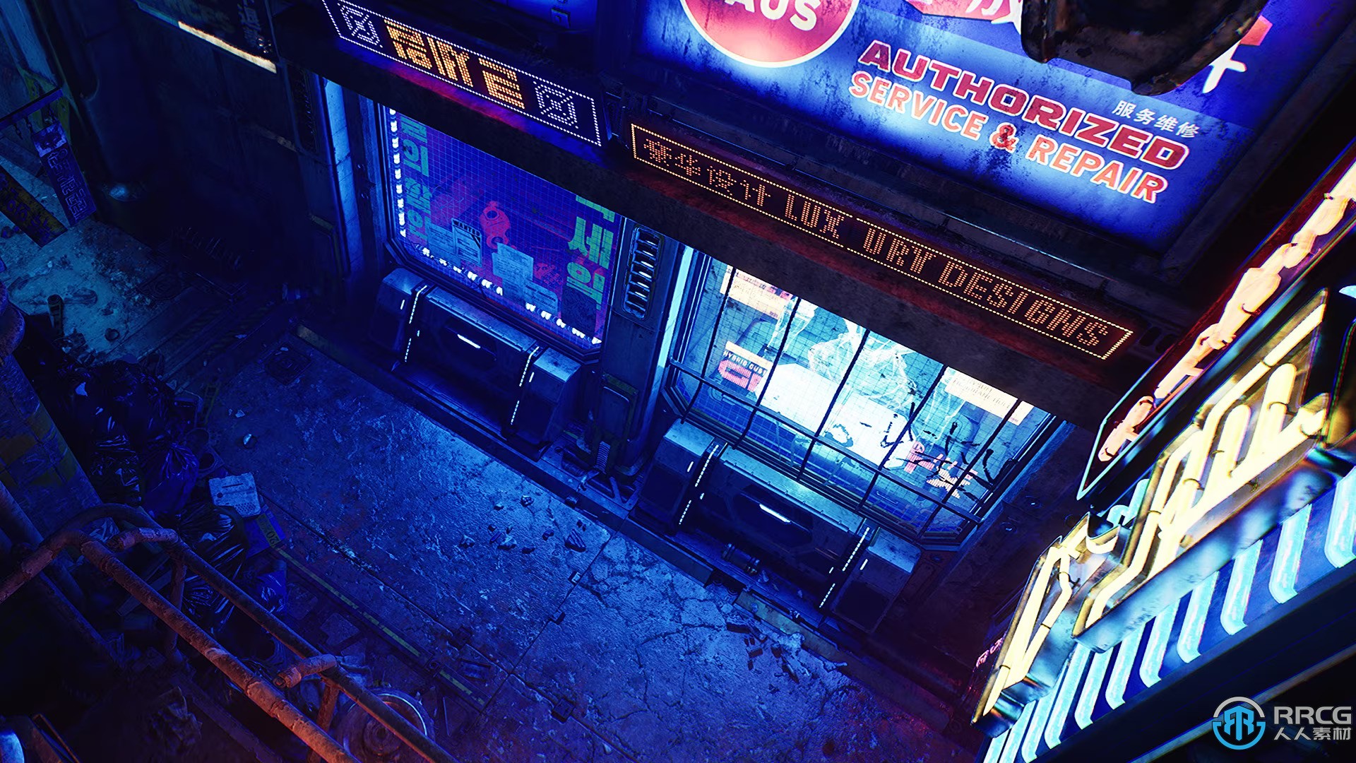 赛博朋克未来城市环境场景Unreal游戏素材