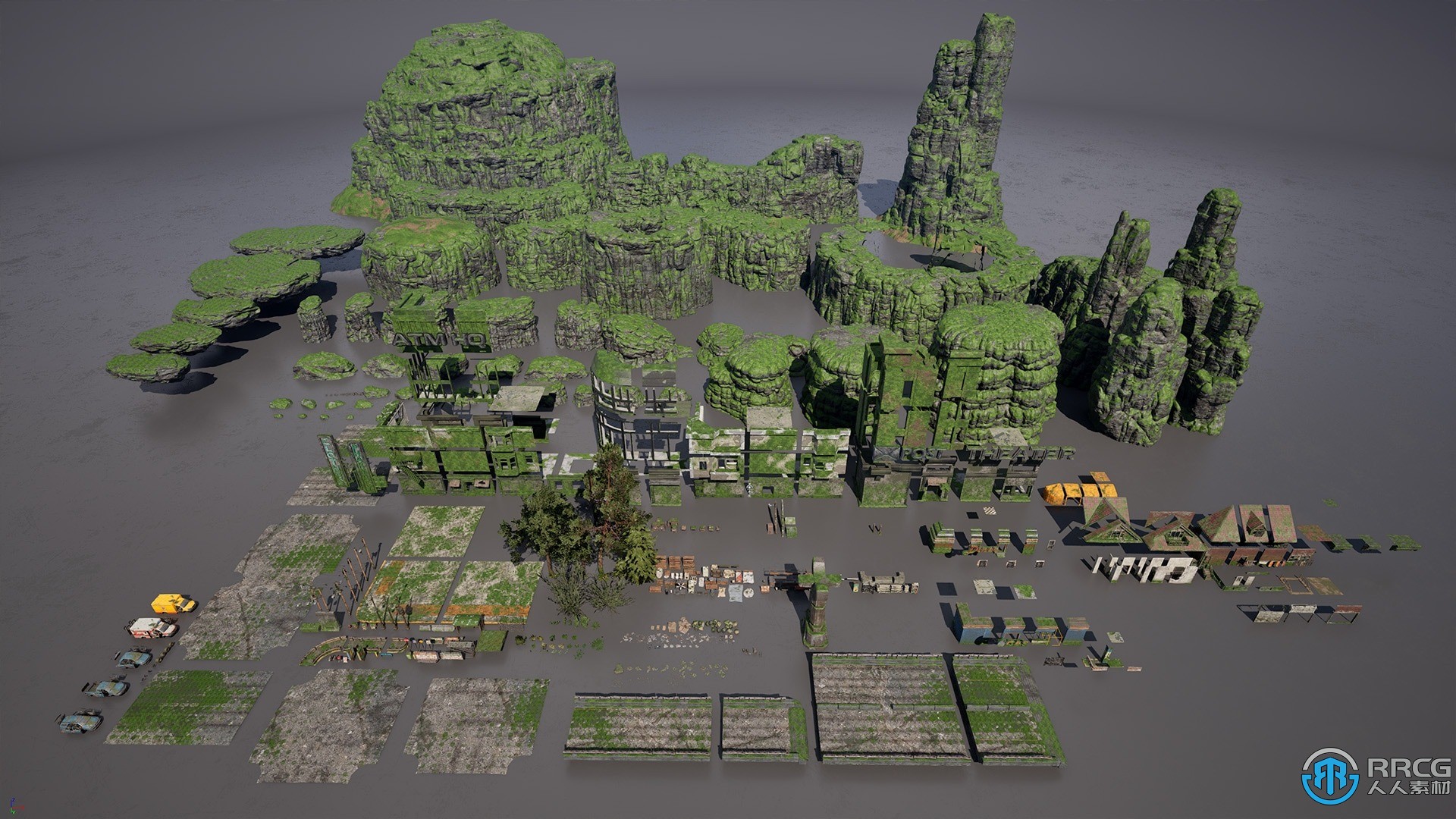 后世界末日城市环境场景Unreal游戏素材