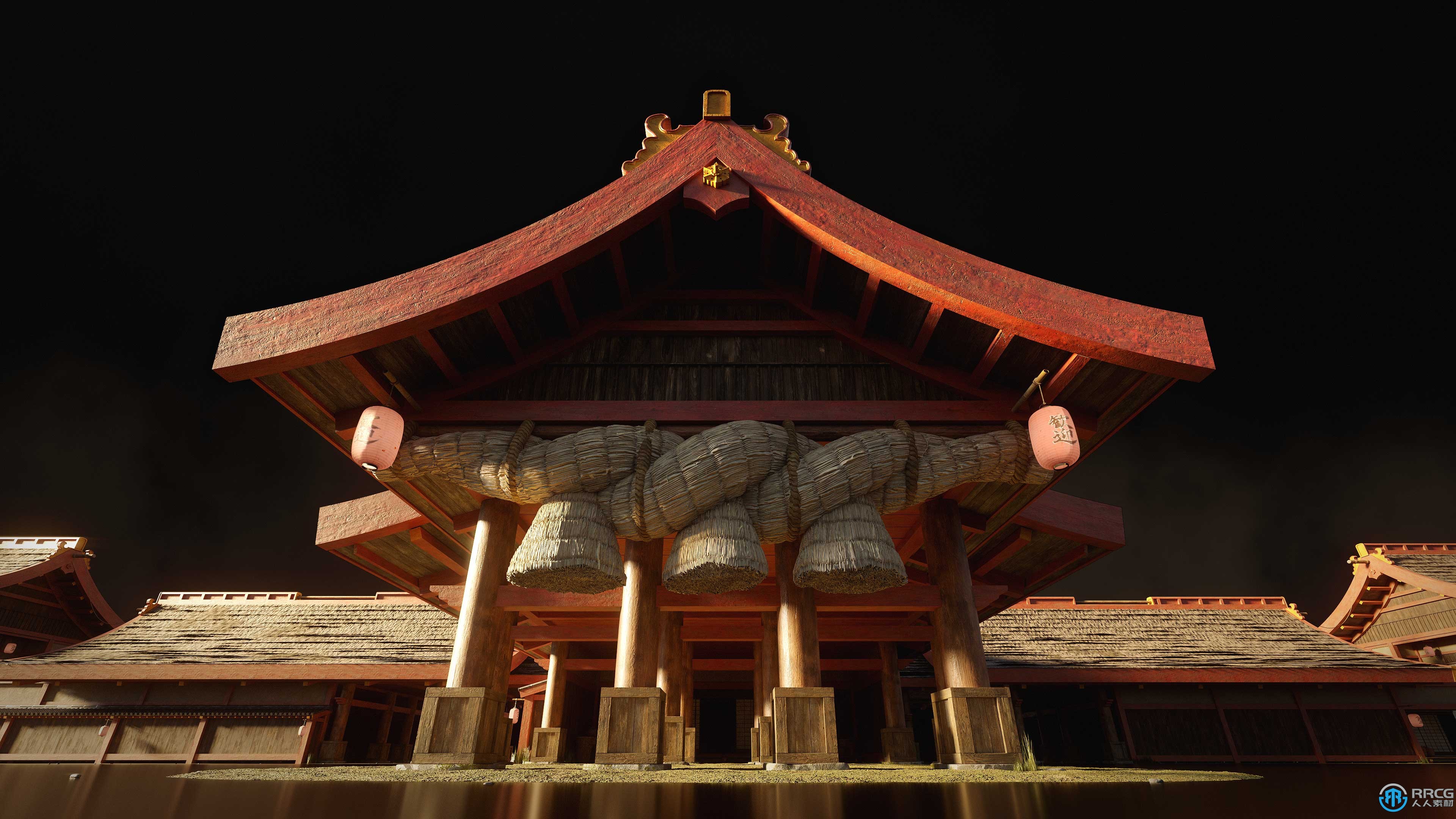 日本德川幕府时代城市建筑景观3D模型合集