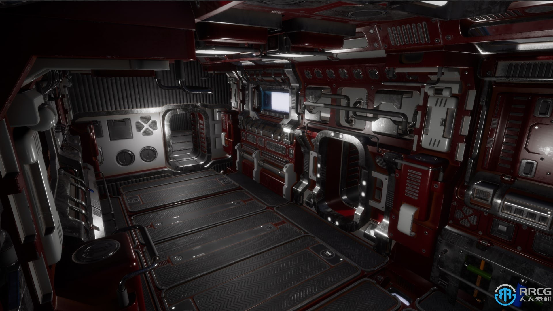 模块化科幻工程储藏室环境场景Unreal游戏素材