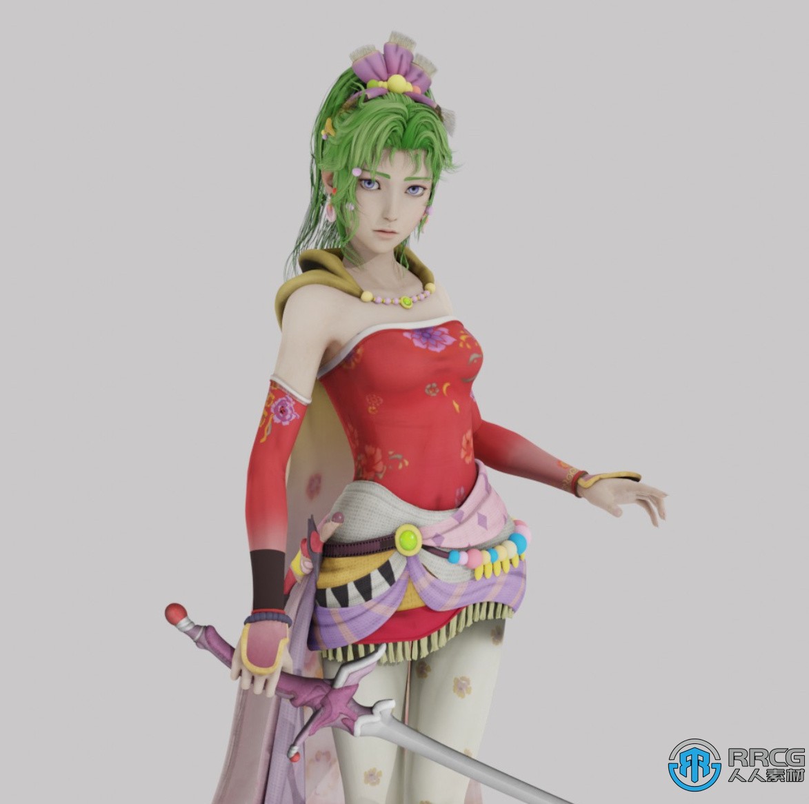 蒂娜《最终幻想6》游戏角色雕塑3D打印模型