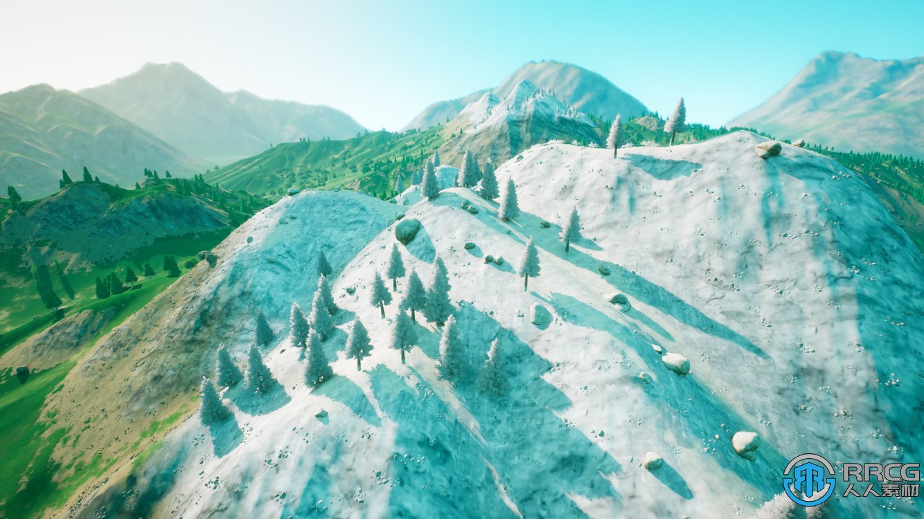 清新风格化自然环境场景Unreal游戏素材